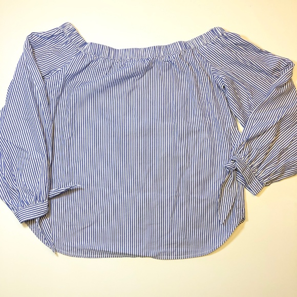 J.Crew Embellished off-the-shoulder striped top - Picture 4 of 4